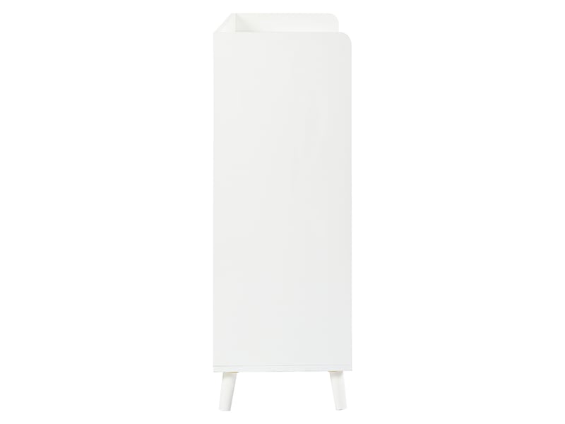  Meuble à chaussures 4 portes et 1 tiroir avec étagère réglable en panneaux de particules 120×35×99 cm blanc  - Conforama D