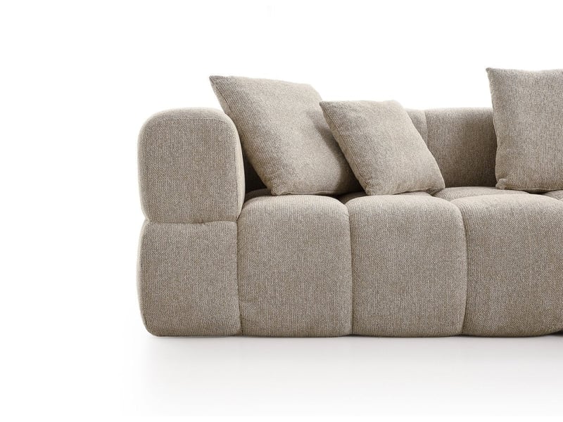  Canapé d'angle réversible en velours texturé taupe rebecca S408-2A2-TAU - Conforama E