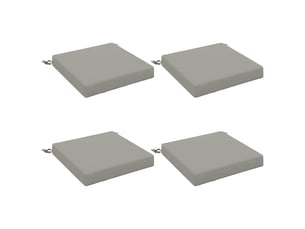 Lot de 4 coussins de siège, coussins d'assise soest 100 % polyester gris cf60433