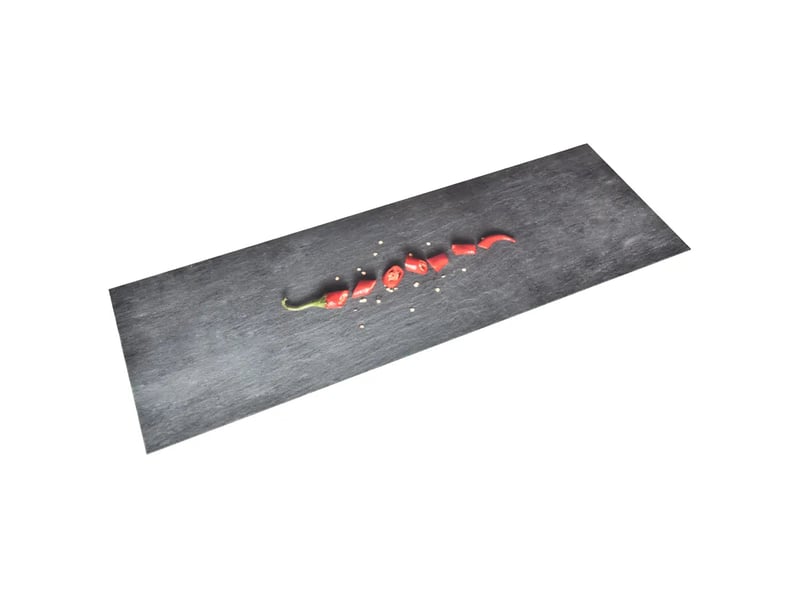  Tapis de sol rectangulaire lavable cuisine couloir 150 x 45 cm antidérapant ambiance moderne en polyamide gris 02_0046525  - Conforama B