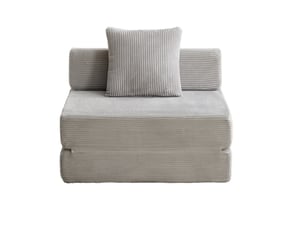 Deplimousse convertible 1 place <strong>MODENVIE</strong> <strong></strong> gris clair