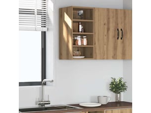 Meuble de rangement, armoire suspendue chêne artisanal 30x29,5x60cm bois d'ingénierie