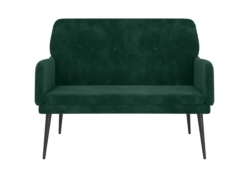  Banc chambre, banc de lit vert foncé 108x79x79 cm velours  - Conforama C