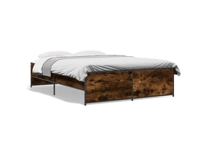 Lit 2 places 135x190 cm    coloris marron