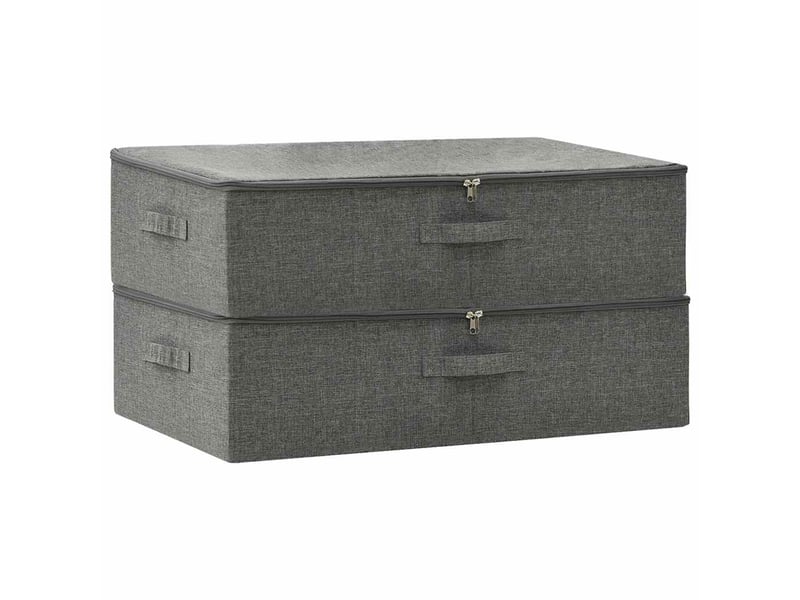  Boîtes de rangement 2 pcs tissu 70x40x18 cm anthracite  - Conforama A