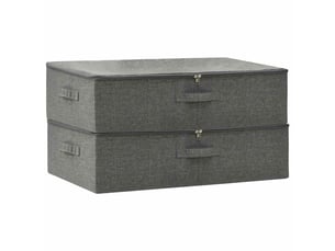 Boîtes de rangement 2 pcs tissu 70x40x18 cm anthracite