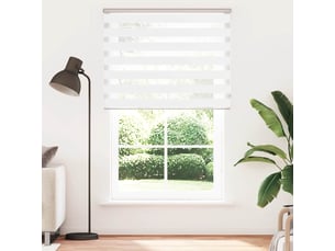 Store zèbre, store de fenêtre blanc 150x230 cm largeur du tissu 145,9cm polyester cf48382