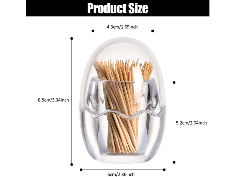 1 pièce support pour cure-dents en acrylique, boîte à cure-dents en forme d'œuf, boîte à cure-dents transparente, (transparent) No Commercial reference - Conforama B