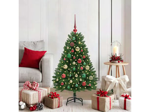 Sapin de noël - arbre de noël artificiel 120 cm 150 led blanc chaud vert