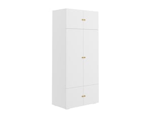 Armoire 6 porte(s) battante 0 tiroir(s) <strong></strong> <strong></strong> coloris blanc largeur 90 cm