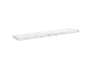 Étagère flottante, étagère suspendue montage mural marbre blanc 120 x 23,5 x 3,8 cm cf42546