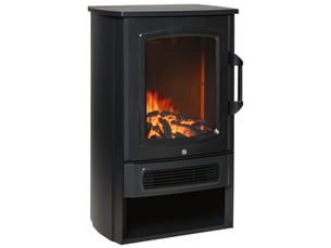 Cheminée électrique noire 10002000 w, effet flammes réaliste, thermostat, 44,5x32,1x74 cm
