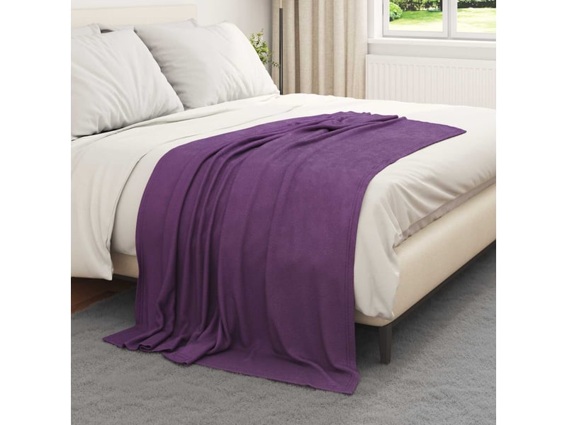  Couverture jetée de canapé 24 pcs pourpre 170x130 cm 7.43 kg polaire  - Conforama C