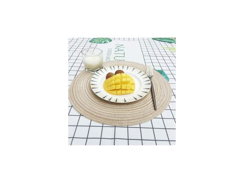  Sets de table ronds lot de 6 tapis de table lavables résistants à la chaleur (beige)  - Conforama D