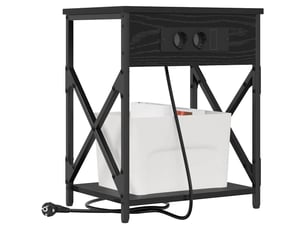 Table de chevet - cabinet de chevet - table de nuit 2 pièces chêne noir 41 x 31 x 51 cm