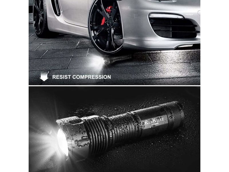  1 pcs long shot home zoom outdoor searchlight fishing light outdoor car light, 3300 lumen surdimensionné lampe de poche puissant tactique  - Conforama D