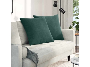 Lot de 2 coussins de canapé, coussins décoratifs vert foncé 60 x 60 cm cf59191
