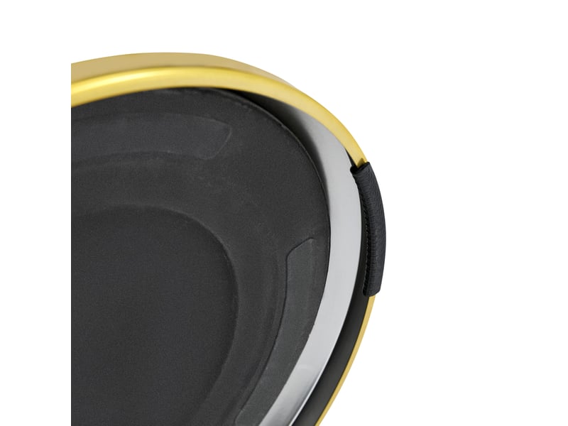  Table d’appoint ronde 50x50x51,5 cm en verre trempé et métal doré  - Conforama D