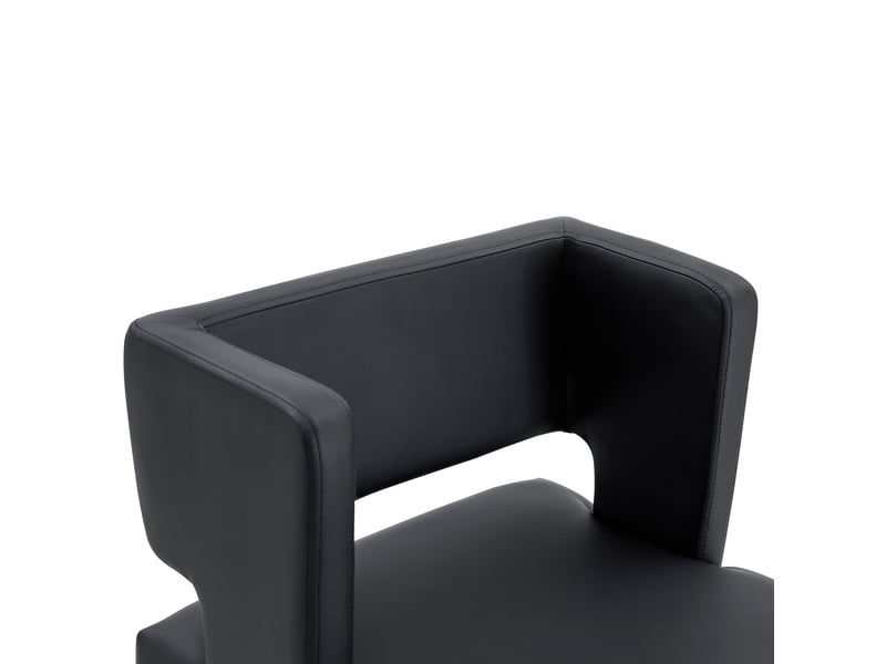  Lot de 2 tabourets de bar 53x48x91 cm, noir, pu, métal, chaises hautes assise carrée, cuisine  - Conforama E