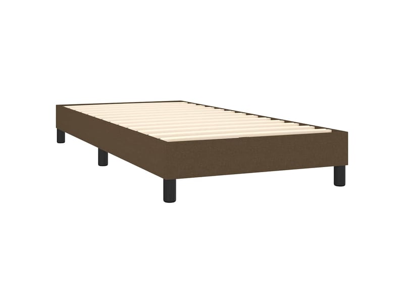 Lit simple- lit adulte - sommier à lattes de lit avec matelas marron foncé 80x200 cm - Conforama C