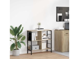 Étagère 4 niveaux, étagère de rangement 82 x 32 x 79 cm bois d'ingénierie shl7897
