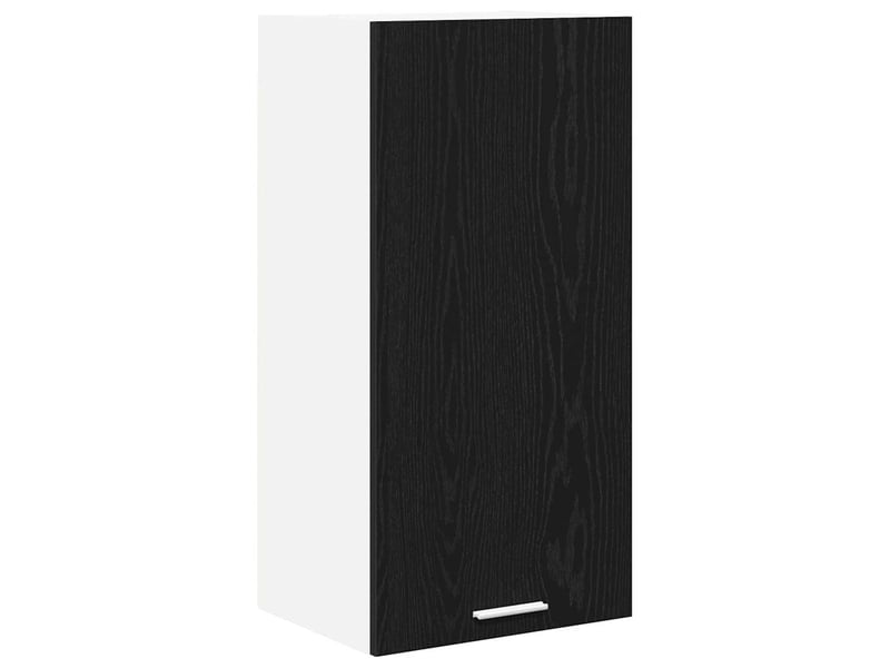  Meuble de rangement cuisine, armoire suspendue chêne noir et blanc 40x31x80cm  - Conforama A