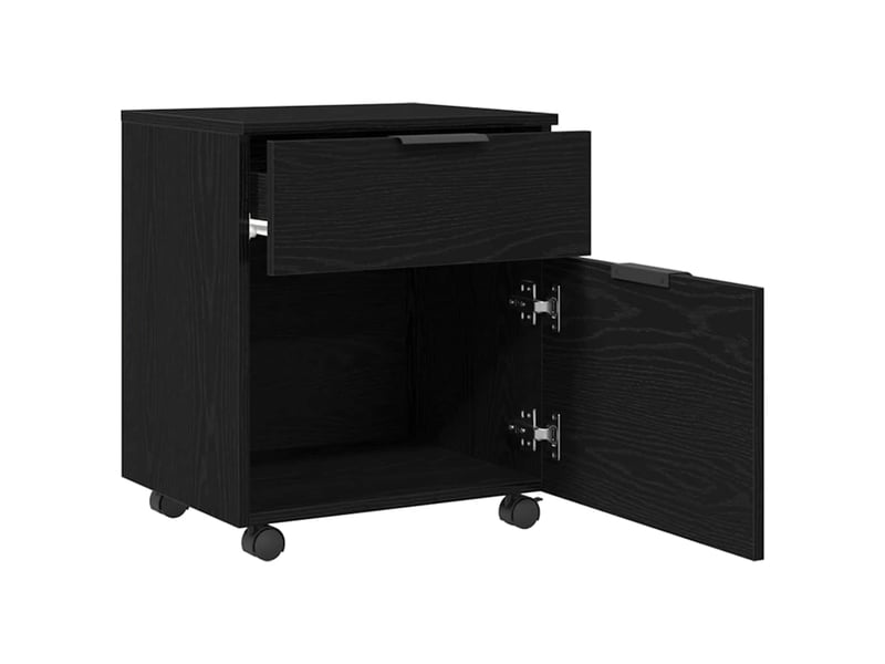  Caisson de bureau, cabinet de dossier chêne noir 45x38x54 cm bois d'ingénierie  - Conforama E