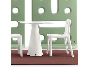 Plateau carré en hpl pour table contract 60cm tiffany - blanc