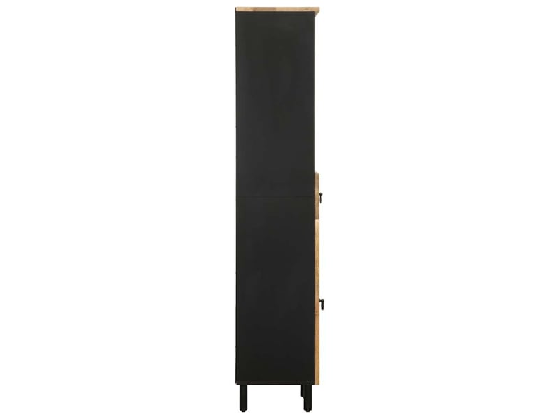 Armoire de salle de bain, cabinet de salle de bain 38x33,5x160 cm bois massif de manguier cf64998 - Conforama D