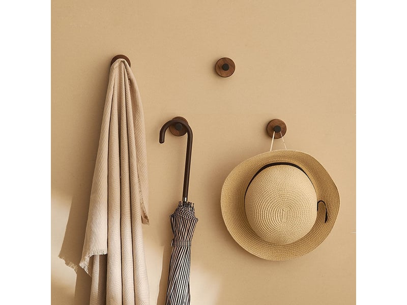  1 porte manteau - manteaux en bois, crochet mural pour chapeaux, clés, serviettes, portefeuilles, décoration de salon, salle de bain  - Conforama E