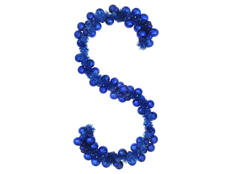 Guirlande de boules de noël led bleu 186 cm polystyrène  - Conforama A