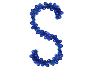 Guirlande de boules de noël led bleu 186 cm polystyrène