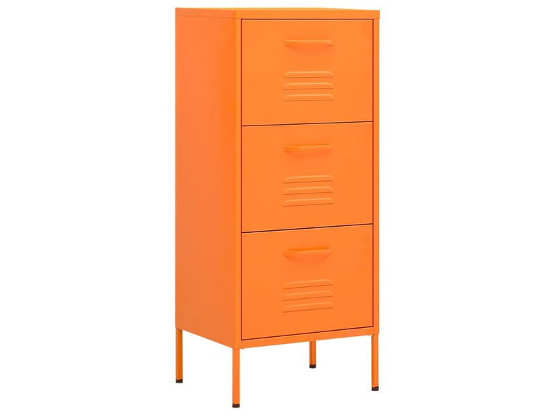 Armoire de rangement, rangement bureau orange 42,5x35x101,5 cm acier shl4352  - Conforama A