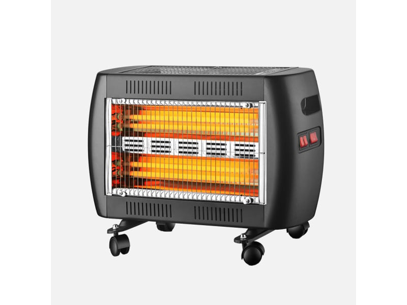  Fabrilamp tahara chauffage radiant à quartz 2 000 w, 5 puissances, sur roulettes, noir, 36,5 × 53 × 23 cm 282452009 - Conforama A