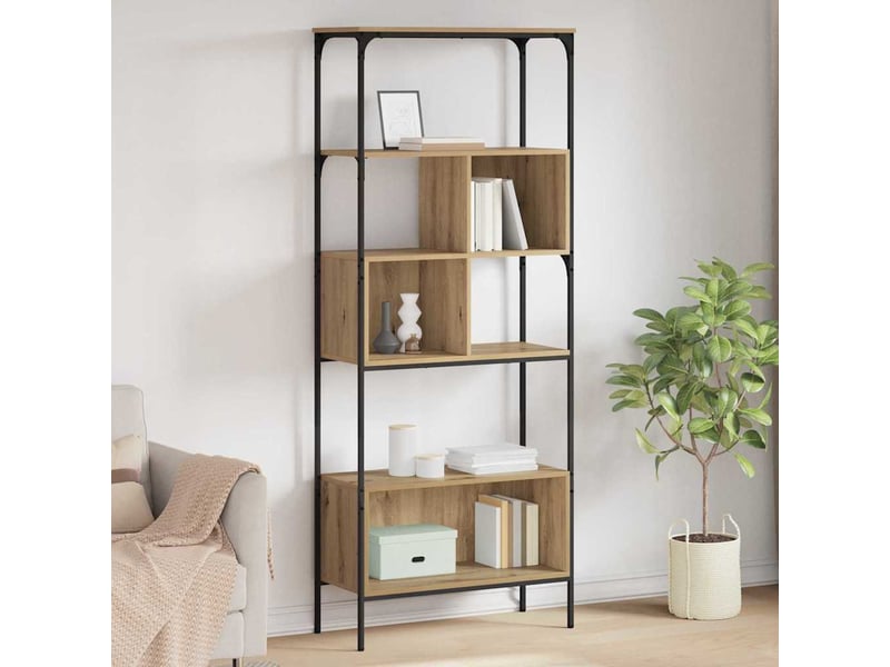  Bibliothèque 7 niveaux, armoire à livres 76 x 33 x 188,5 cm bois d'ingénierie shl443  - Conforama B
