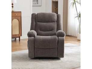 Fauteuil inclinable électrique multifonctionnel 93x103x104cm - avec assistance au maintien en hauteur, massage par vibrations - chenille - gris