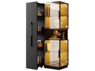 Vitrine coloris noir WISHDOR - 70 cmx160 cm