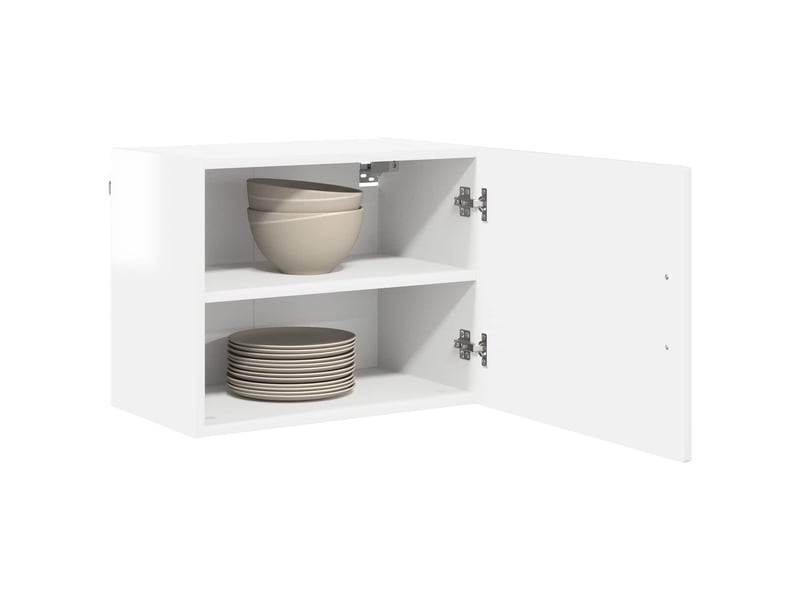 Meuble mural de cuisine, armoire de cuisine 2 pcs blanc brillant bois d'ingénierie shl4541 - Conforama C