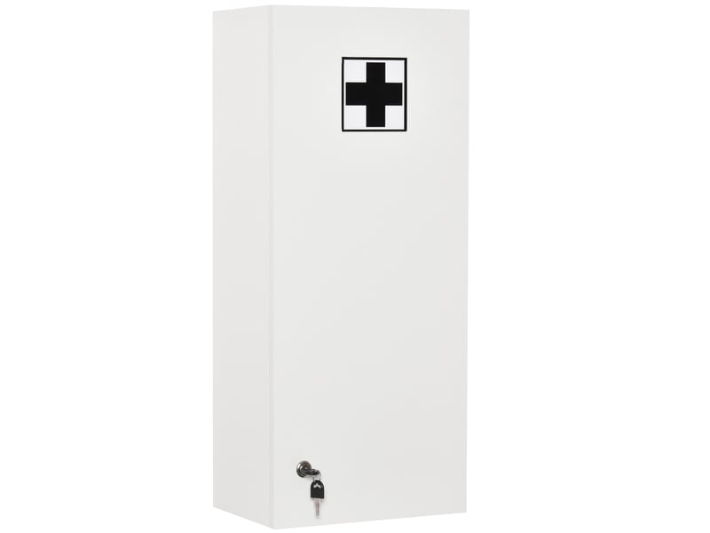  Armoire murale à médicaments 30x20x70 cm verrouillable réglable panneau de particules blanc  - Conforama A