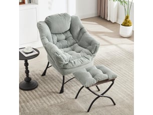 Fauteuil fixe  <strong></strong> Tissu vert