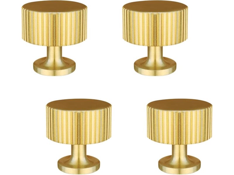  Jeu de 4 poignées dorées rondes vintage, poignées pour chambre à coucher et salle de bain  - Conforama A