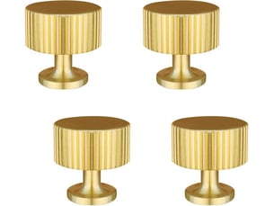 Jeu de 4 poignées dorées rondes vintage, poignées pour chambre à coucher et salle de bain