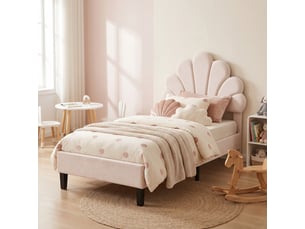 Lit simple 90x200 cm Lonelyo coloris beige