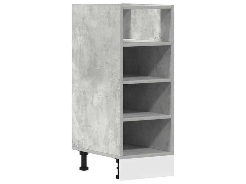  Meuble de rangement, meuble bas de cuisine gris béton 30x44,5x81,5cm bois d'ingénierie  - Conforama A
