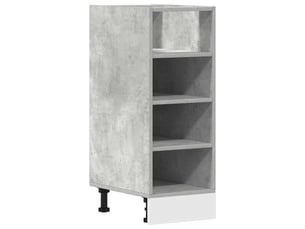 Meuble de rangement, meuble bas de cuisine gris béton 30x44,5x81,5cm bois d'ingénierie