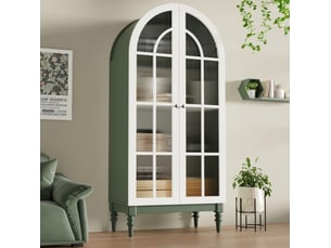 Vitrine coloris bicolore 3 étagère(s) <strong>WISHDOR</strong> <strong></strong> - 76 cmx165 cm