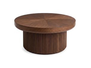 Table basse rond(e) coloris bois foncé ULEVR  - 78 cmx78 cm