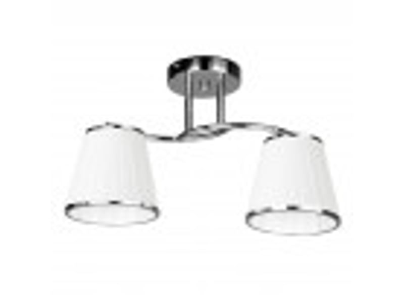  Fabrilamp lantanas, lampe classique, 2xe27, chromé et blanc, 24 x 43 x 15,5 cm 151752020 - Conforama B