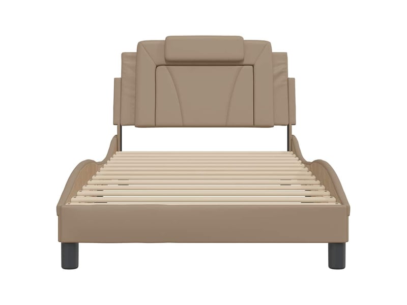  Lit simple- lit adulte -  cadre de lit viana sans matelas cappuccino 100x200 cm similicuir  - Conforama C