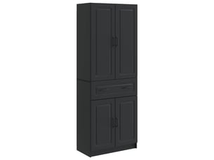 Buffet - ensemble de meubles 2 pc noir bois d'ingénierie